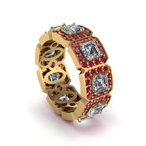 Emerald-Cut Diamond Eternity Wedding Ring - Fatima No. 46 image 1