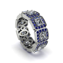 Emerald-Cut Diamond Eternity Wedding Ring - Fatima No. 63 image 1