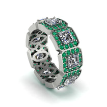Emerald-Cut Diamond Eternity Wedding Ring - Fatima No. 18 image 1