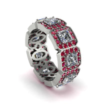 Emerald-Cut Diamond Eternity Wedding Ring - Fatima No. 48 image 1
