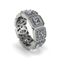 Emerald-Cut Diamond Eternity Wedding Ring - Fatima No. 3 image 1