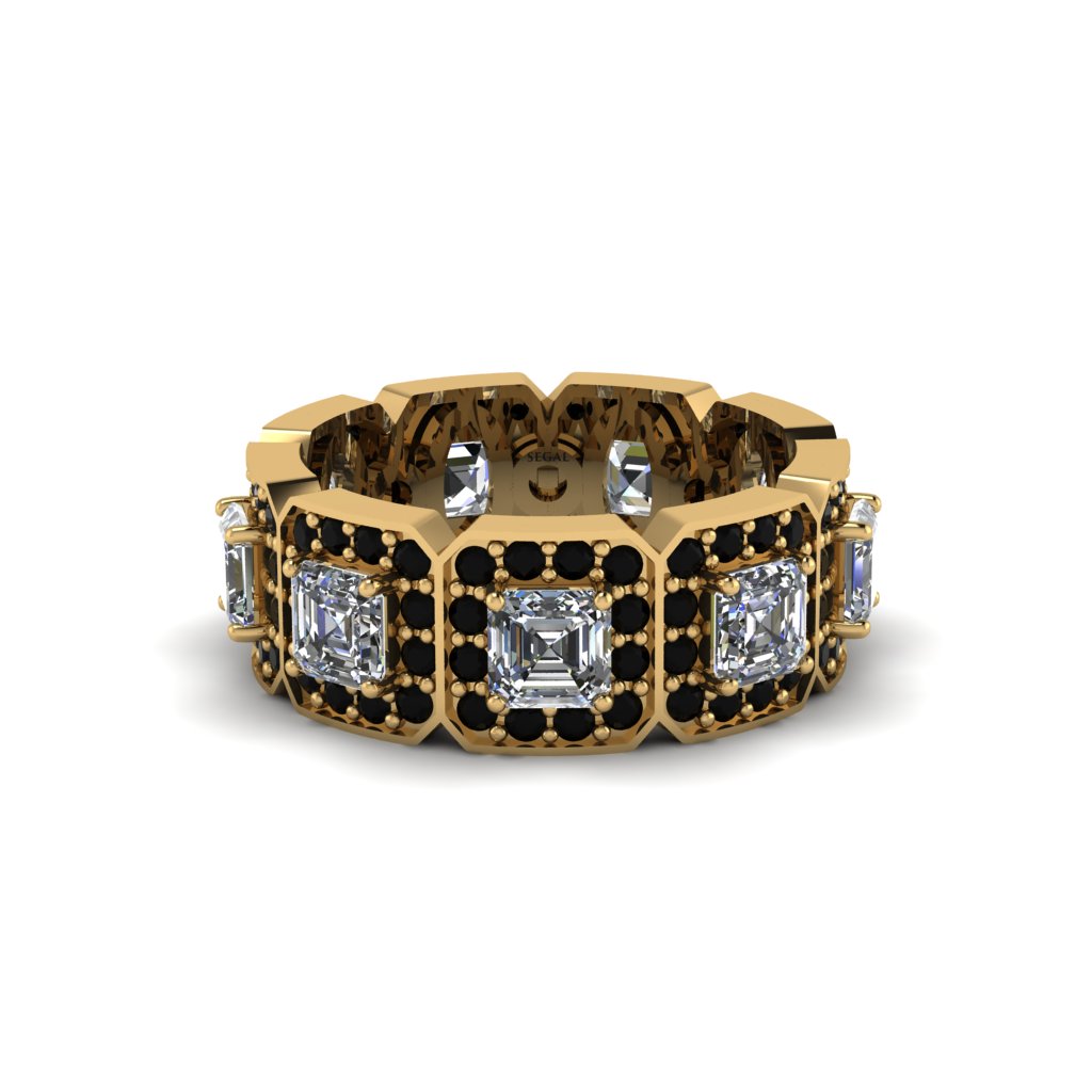 Emerald-Cut Diamond Eternity Wedding Ring - Fatima No. 31