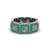 Emerald-Cut Diamond Eternity Wedding Ring - Fatima No. 18