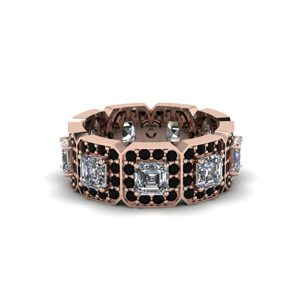 Emerald-Cut Diamond Eternity Wedding Ring - Fatima No. 32