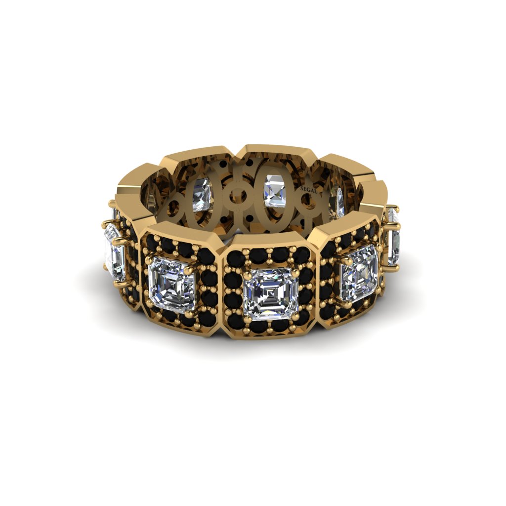 Emerald-Cut Diamond Eternity Wedding Ring - Fatima No. 31