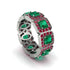 Emerald-Cut Emerald Eternity Wedding Ring - Fatima No. 51