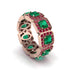 Emerald-Cut Emerald Eternity Wedding Ring - Fatima No. 50