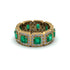 Emerald-Cut Emerald Eternity Wedding Ring - Fatima No. 4