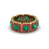 Emerald-Cut Emerald Eternity Wedding Ring - Fatima No. 49