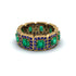 Emerald-Cut Emerald Eternity Wedding Ring - Fatima No. 64