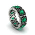 Emerald-Cut Emerald Eternity Wedding Ring - Fatima No. 36