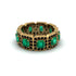 Emerald-Cut Emerald Eternity Wedding Ring - Fatima No. 34