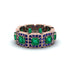 Emerald-Cut Emerald Eternity Wedding Ring - Fatima No. 65