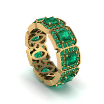 Emerald-Cut Emerald Eternity Wedding Ring - Fatima No. 19 image 1