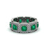 Emerald-Cut Emerald Eternity Wedding Ring - Fatima No. 6 image 2