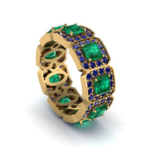 Emerald-Cut Emerald Eternity Wedding Ring - Fatima No. 64 image 1
