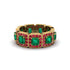 Emerald-Cut Emerald Eternity Wedding Ring - Fatima No. 49