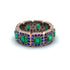 Emerald-Cut Emerald Eternity Wedding Ring - Fatima No. 65 image 3