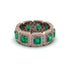 Emerald-Cut Emerald Eternity Wedding Ring - Fatima No. 5