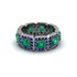 Emerald-Cut Emerald Eternity Wedding Ring - Fatima No. 66 image 3