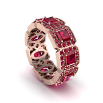 Emerald-Cut Ruby Eternity Wedding Ring - Fatima No. 56 image 1