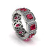 Emerald-Cut Ruby Eternity Wedding Ring - Fatima No. 12