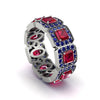 Emerald-Cut Ruby Eternity Wedding Ring - Fatima No. 72