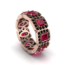 Emerald-Cut Ruby Eternity Wedding Ring - Fatima No. 41 image 1