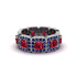 Emerald-Cut Ruby Eternity Wedding Ring - Fatima No. 72