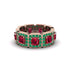 Emerald-Cut Ruby Eternity Wedding Ring - Fatima No. 26