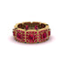 Emerald-Cut Ruby Eternity Wedding Ring - Fatima No. 55