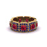 Emerald-Cut Ruby Eternity Wedding Ring - Fatima No. 70