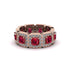Emerald-Cut Ruby Eternity Wedding Ring - Fatima No. 11 image 2
