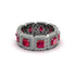 Emerald-Cut Ruby Eternity Wedding Ring - Fatima No. 12