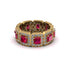 Emerald-Cut Ruby Eternity Wedding Ring - Fatima No. 10