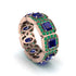 Emerald-Cut Sapphire Eternity Wedding Ring - Fatima No. 29