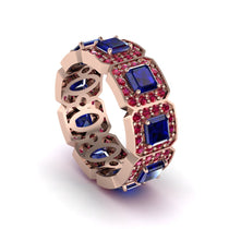 Emerald-Cut Sapphire Eternity Wedding Ring - Fatima No. 59 image 1