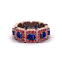 Emerald-Cut Sapphire Eternity Wedding Ring - Fatima No. 59