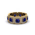 Emerald-Cut Sapphire Eternity Wedding Ring - Fatima No. 13