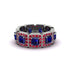 Emerald-Cut Sapphire Eternity Wedding Ring - Fatima No. 60