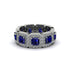 Emerald-Cut Sapphire Eternity Wedding Ring - Fatima No. 15