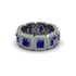 Emerald-Cut Sapphire Eternity Wedding Ring - Fatima No. 15 image 3