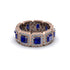 Emerald-Cut Sapphire Eternity Wedding Ring - Fatima No. 14