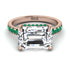 Emerald-Cut Diamond Pavé Engagement Ring - Daphne No. 17 image 2