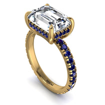 Emerald-Cut Diamond Pavé Engagement Ring - Daphne No. 61 image 1