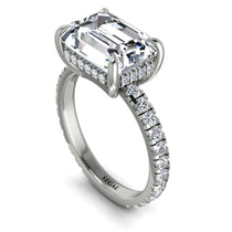 Emerald-Cut Diamond Pavé Engagement Ring - Daphne No. 3 image 1