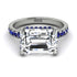 Emerald-Cut Diamond Pavé Engagement Ring - Daphne No. 63