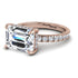 Emerald-Cut Diamond Pavé Engagement Ring - Daphne No. 2