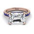 Emerald-Cut Diamond Pavé Engagement Ring - Daphne No. 62 image 3