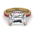 Emerald-Cut Diamond Pavé Engagement Ring - Daphne No. 46